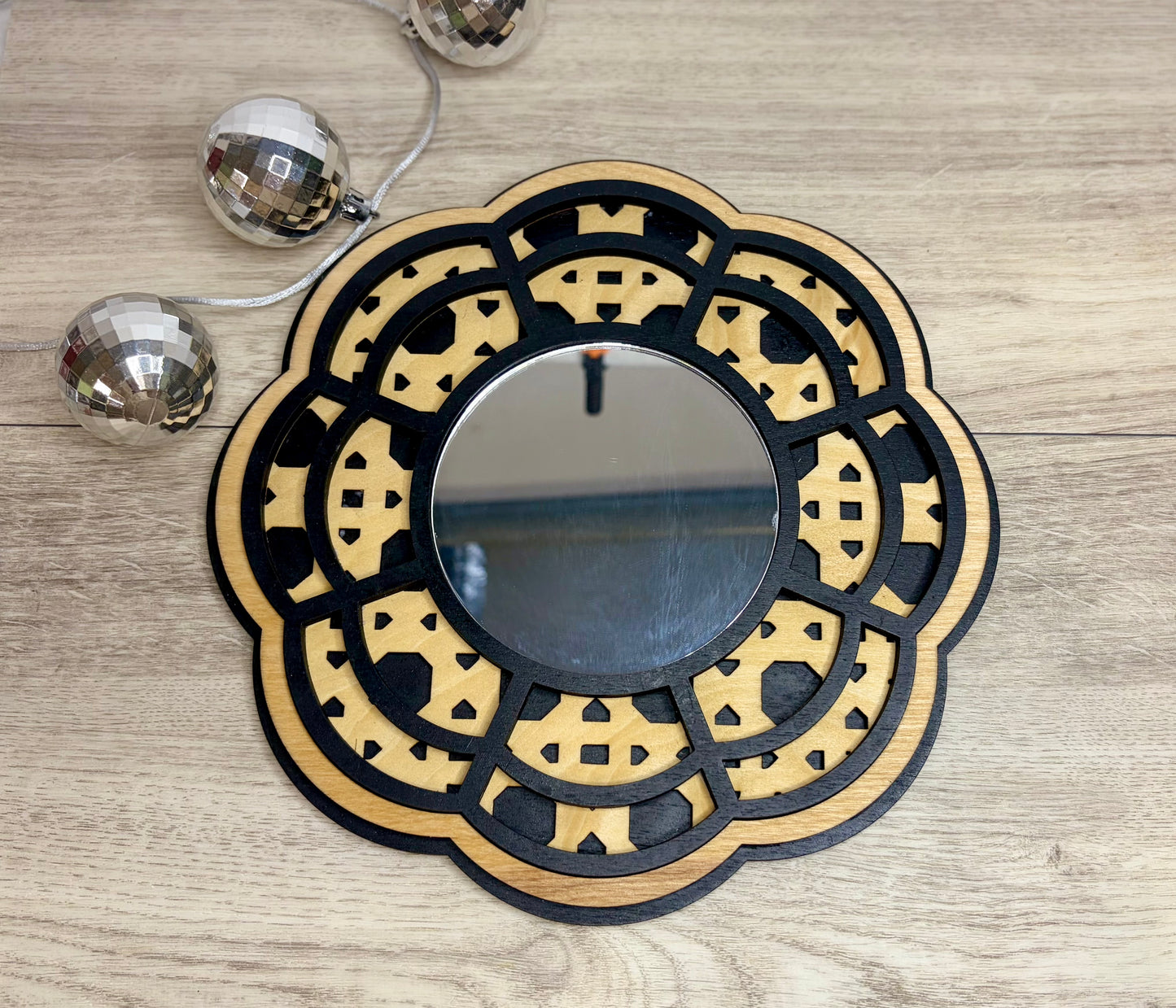 Rattan Flower Mirror - Wall Decor