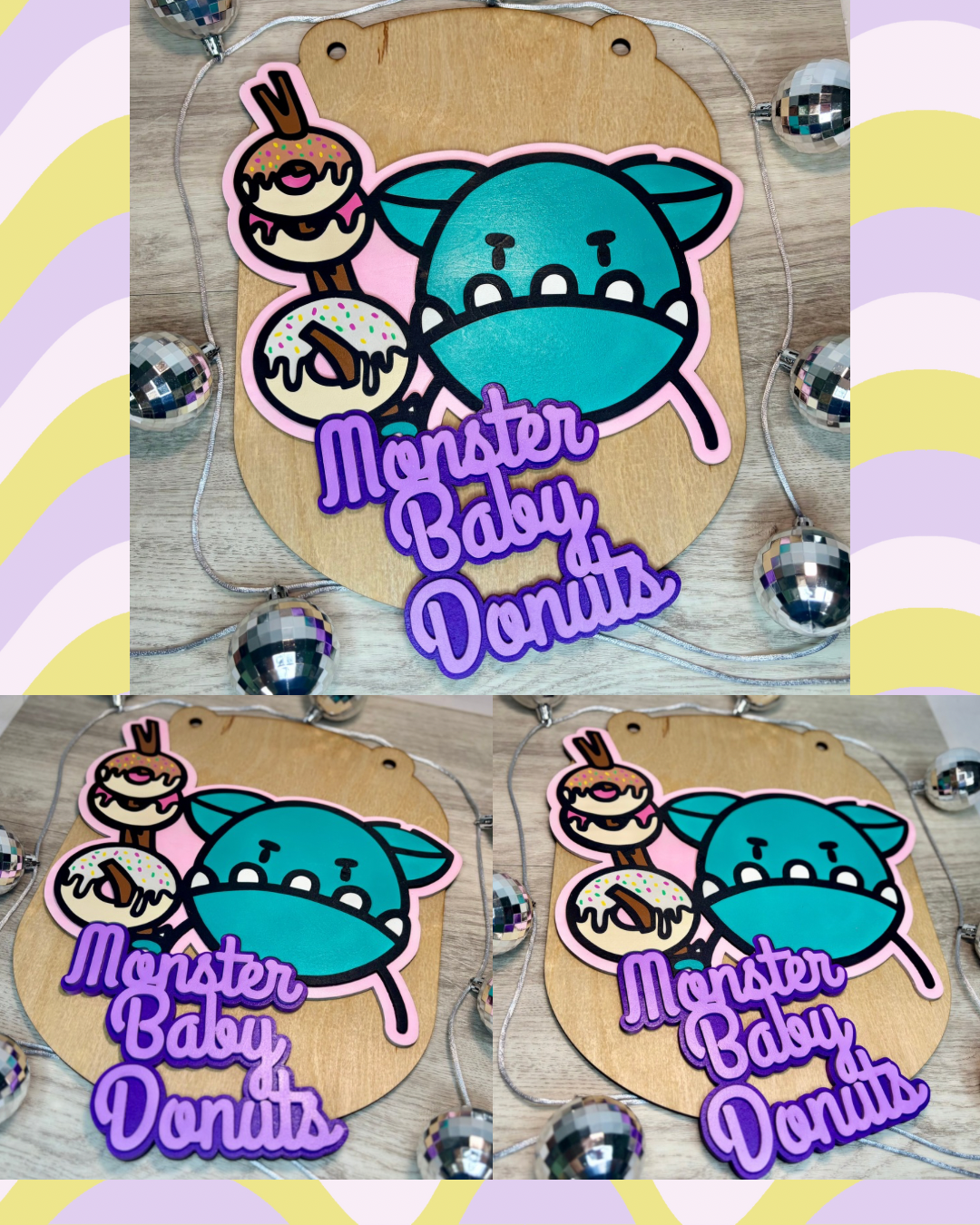 “Monster Baby Donuts” Custom Hanging Sign - Vendor Sign