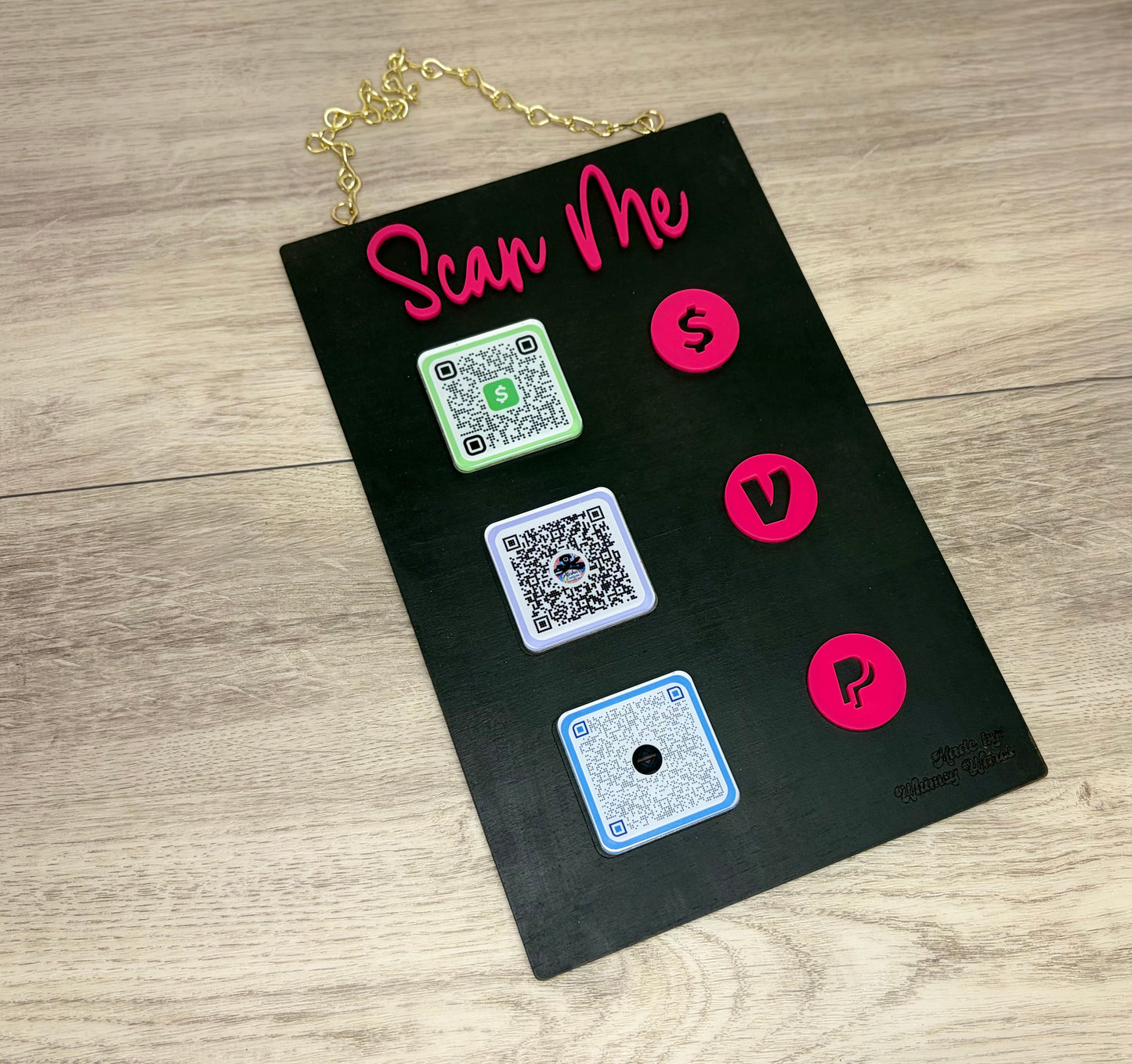 “Scan Me” Alisha’s Custom Creations - Custom Vendor Sign