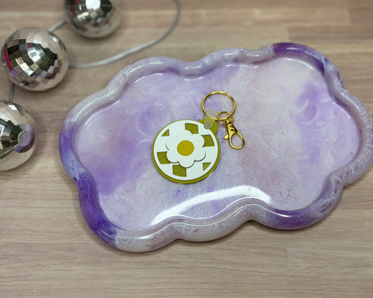 Flower Checker Bag Charms