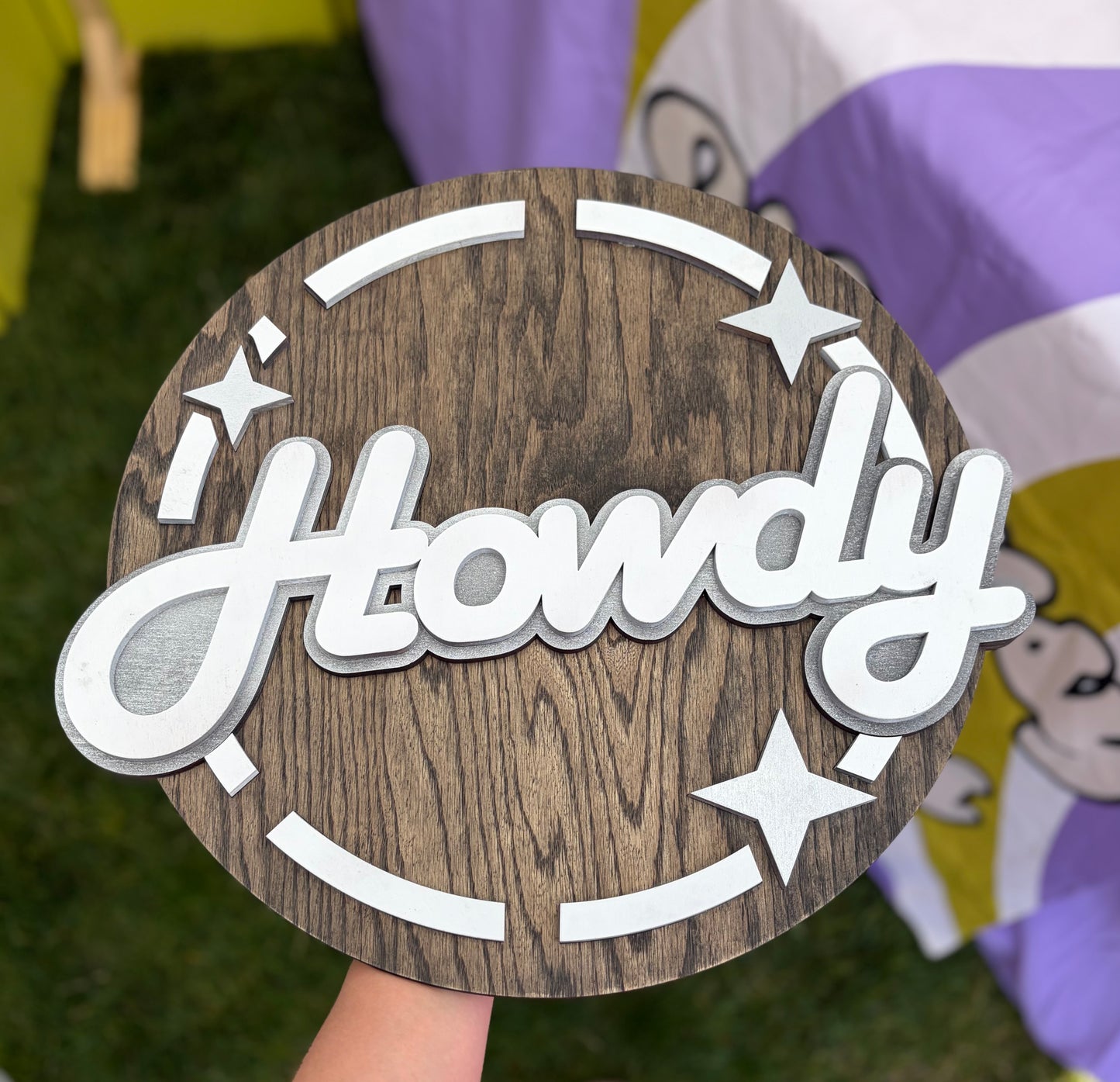 Large Retro “Howdy” Sign - Front Door/Wall Sign