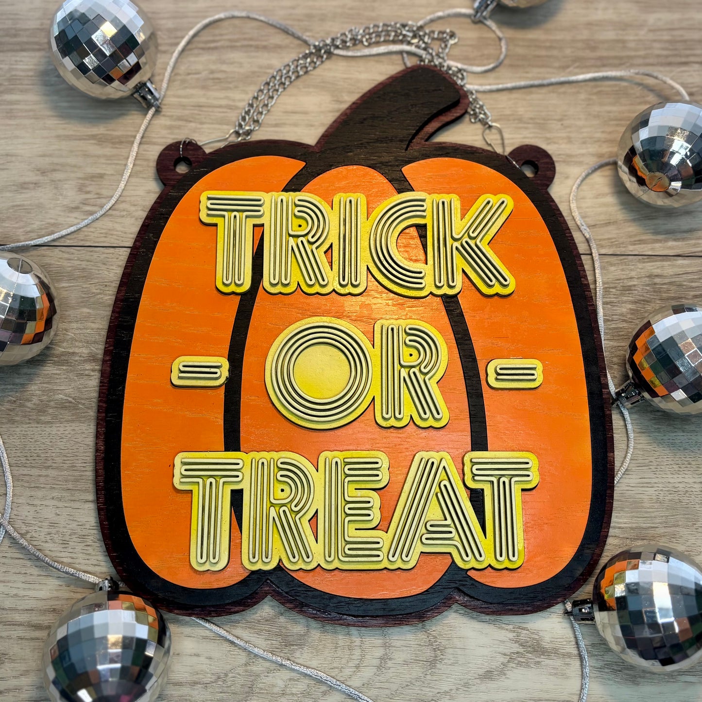 Trick or Treat Hanging Sign - Wall Decor