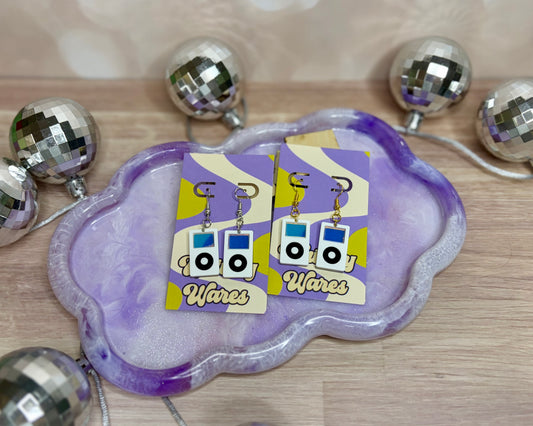 Music Player Dangles - Acrylic Earrings