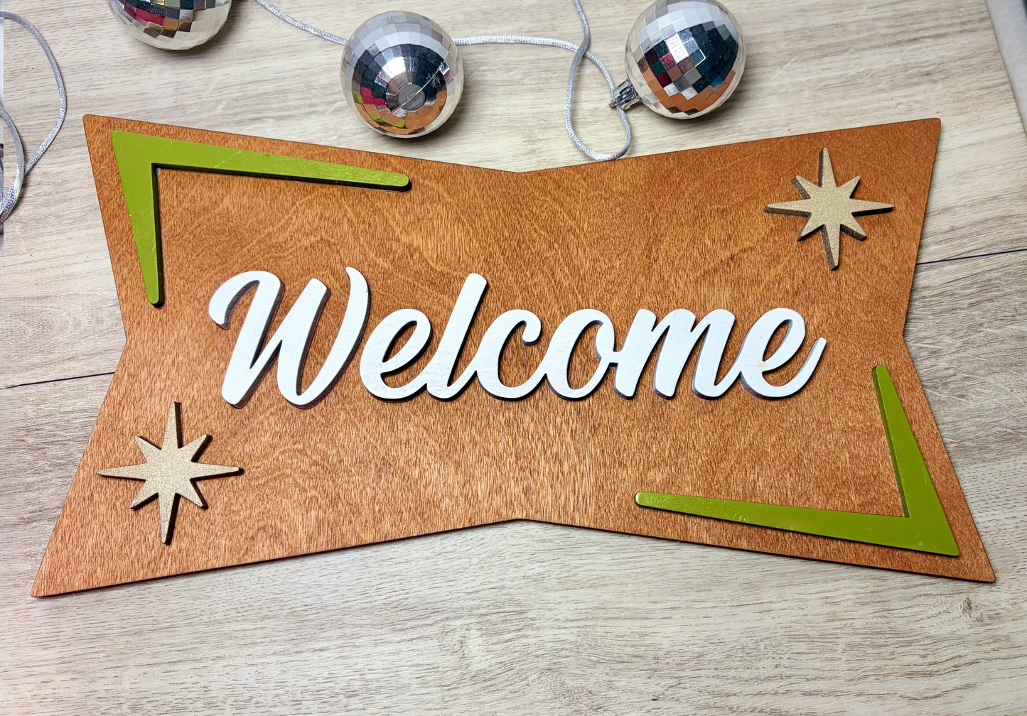 Mid Century Welcome Sign - Wall Decor