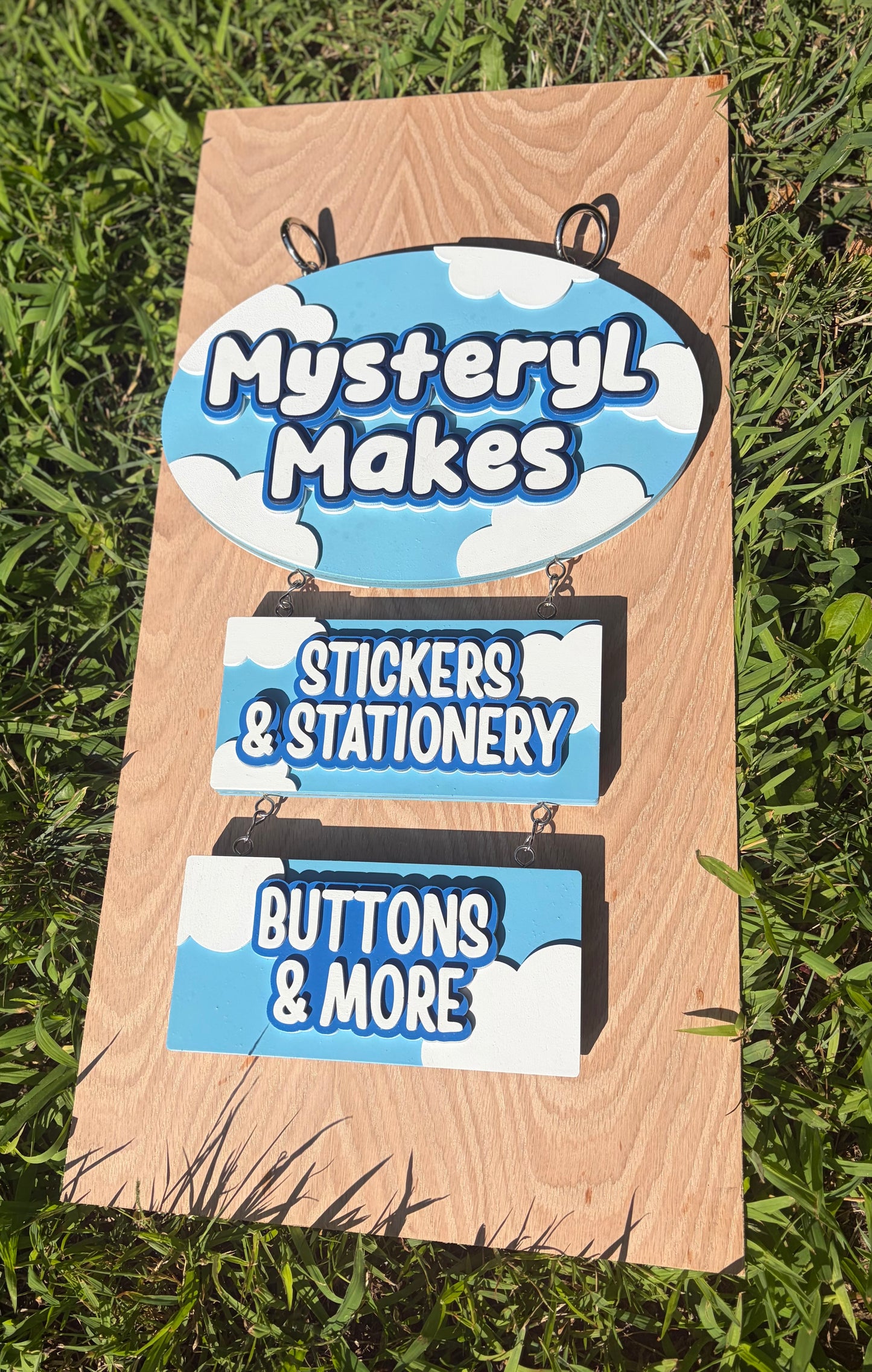 “Mysteryl Makes” Custom Hanging Sign - Vendor Sign