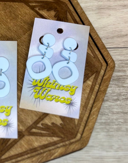 Light Blue Drop Dangles - Acrylic Earrings