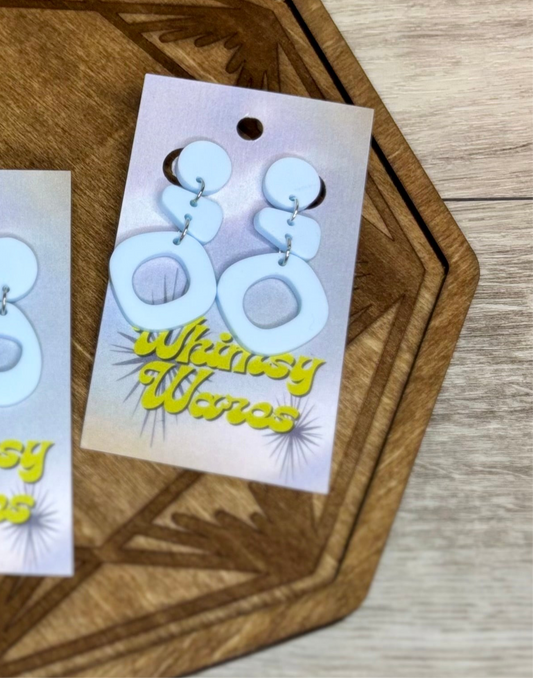 Light Blue Drop Dangles - Acrylic Earrings