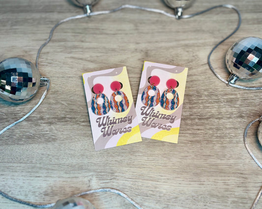 Summer Wave Drop Dangles - Acrylic Earrings