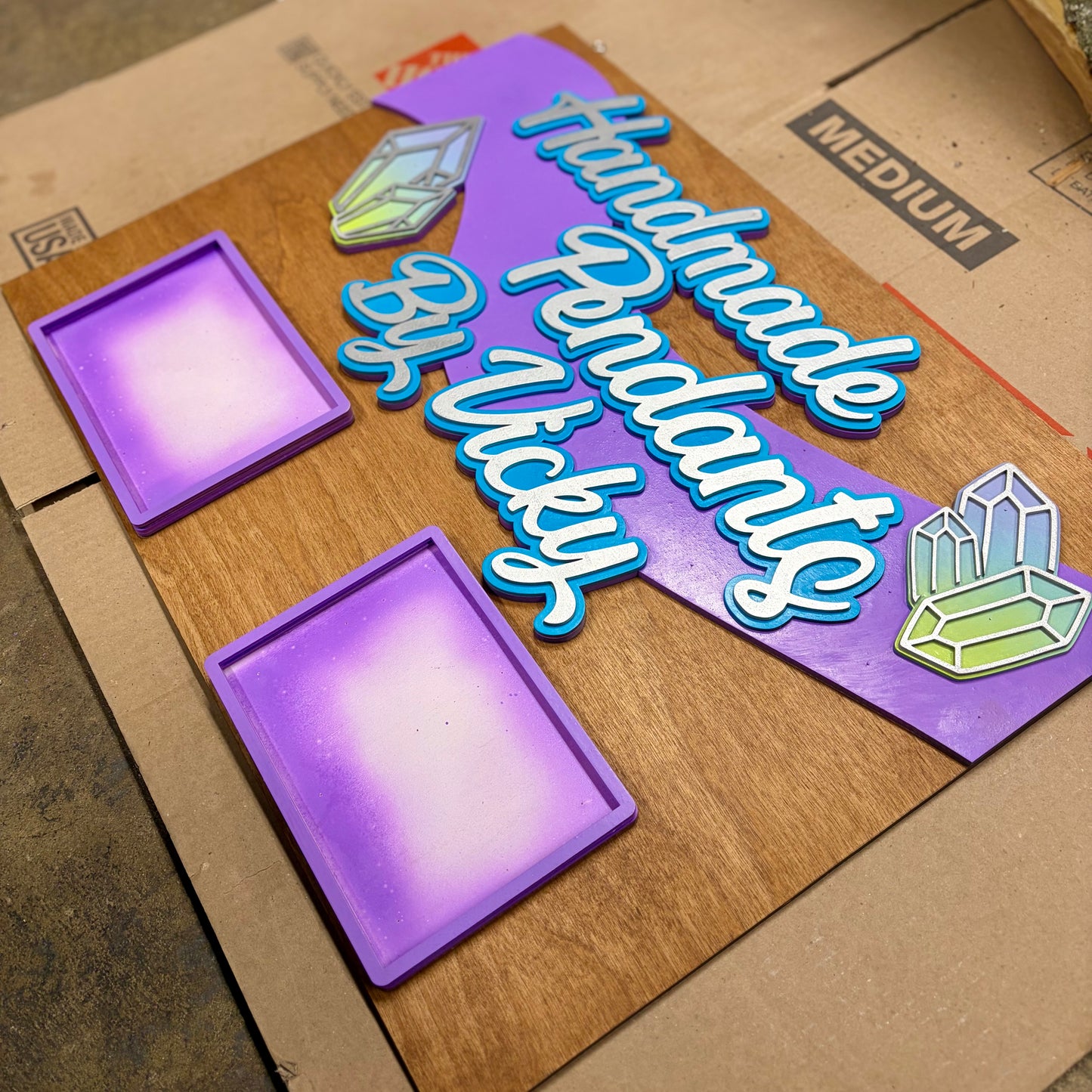 “Pendants By Vicky” - Custom Vendor Sign