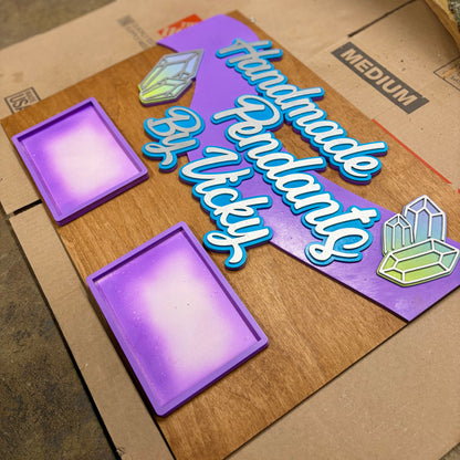 “Pendants By Vicky” - Custom Vendor Sign