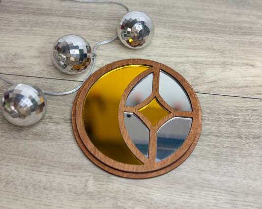 Moon & Star Mini Mirror - Wall Decor