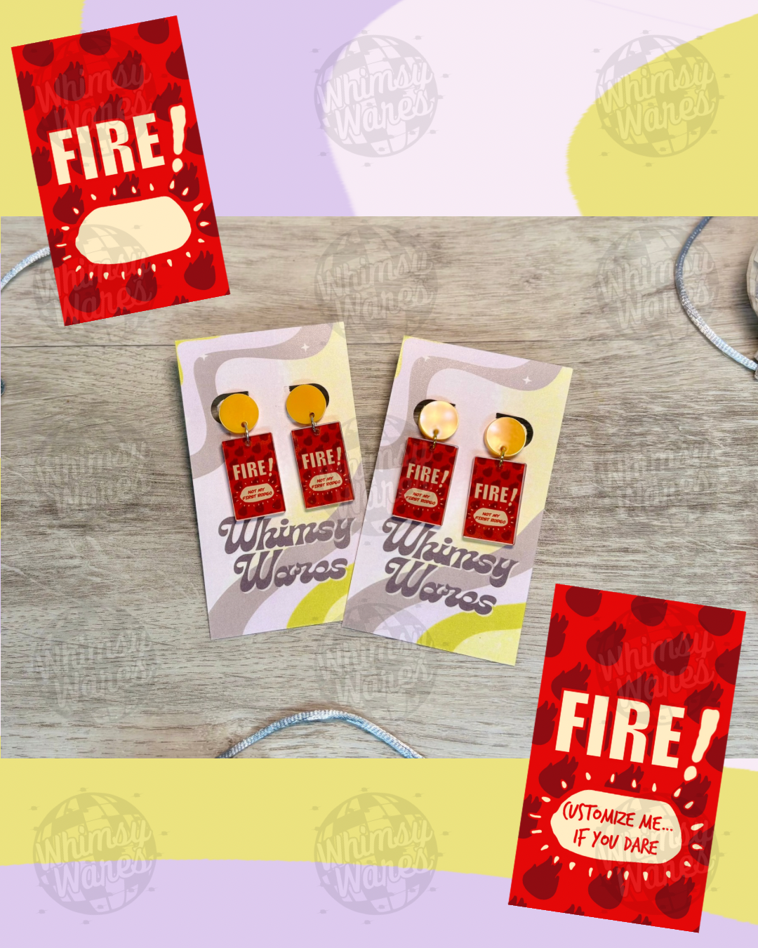 Custom Saucy Dangles - Acrylic Earrings