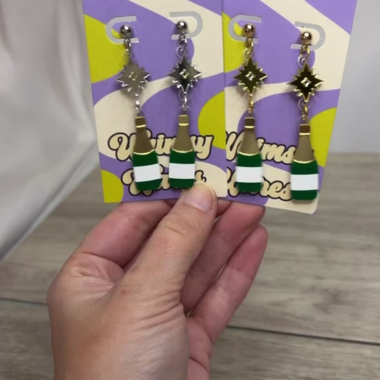 Pop Champagne Dangles - Acrylic Earrings