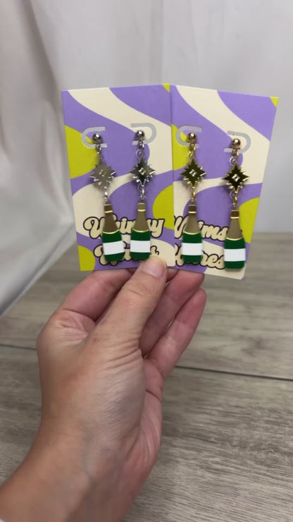 Pop Champagne Dangles - Acrylic Earrings